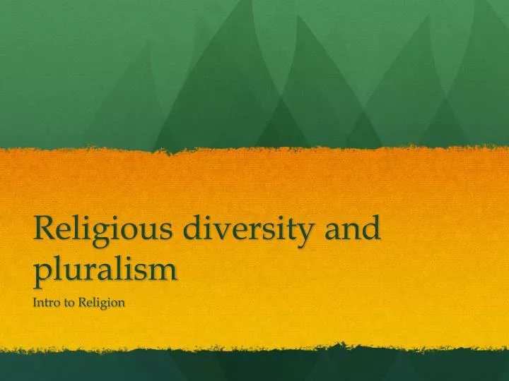 religious diversity and pluralism