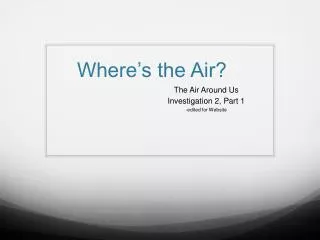 where s the air
