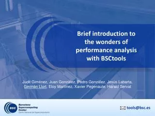 Brief introduction to the wonders of performance analysis with BSCtools