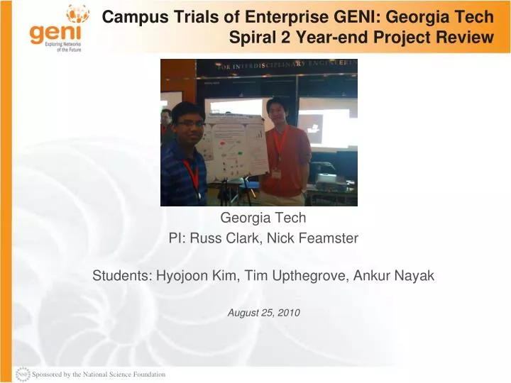 campus trials of enterprise geni georgia tech spiral 2 year end project review