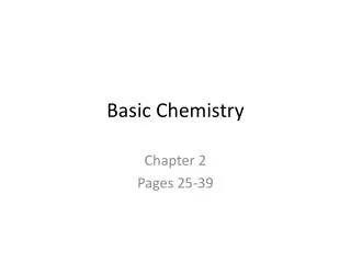 Basic Chemistry