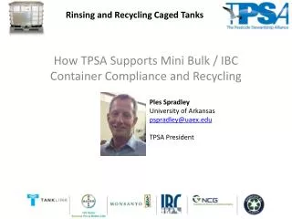 How TPSA Supports Mini Bulk / IBC Container Compliance and Recycling