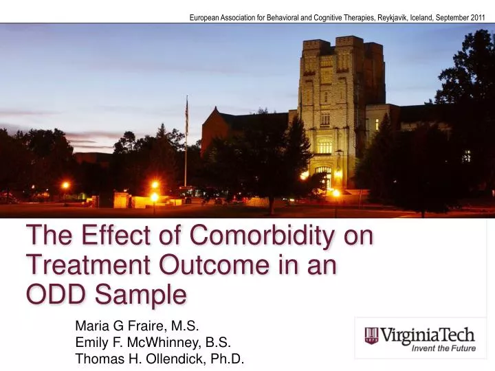 the effect of comorbidity on treatment outcome in an odd sample