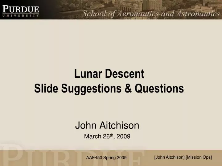 lunar descent slide suggestions questions