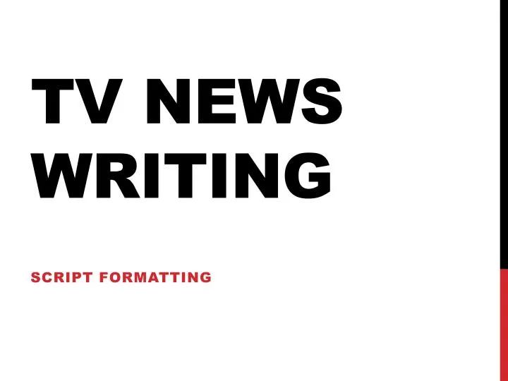 tv news writing