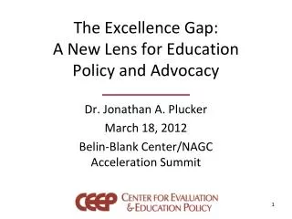 The Excellence Gap: A New Lens for Education Policy and Advocacy