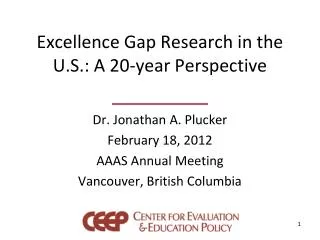 Excellence Gap Research in the U.S.: A 20-year Perspective