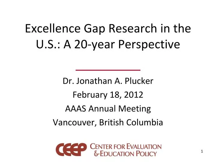 excellence gap research in the u s a 20 year perspective