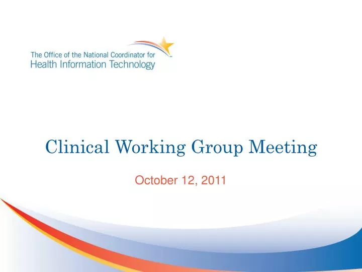 clinical working group meeting