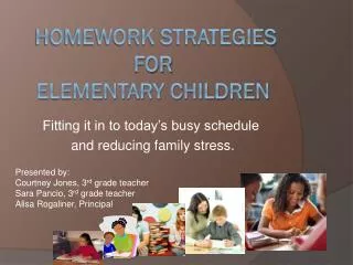 Homework Strategies for Elementary Children