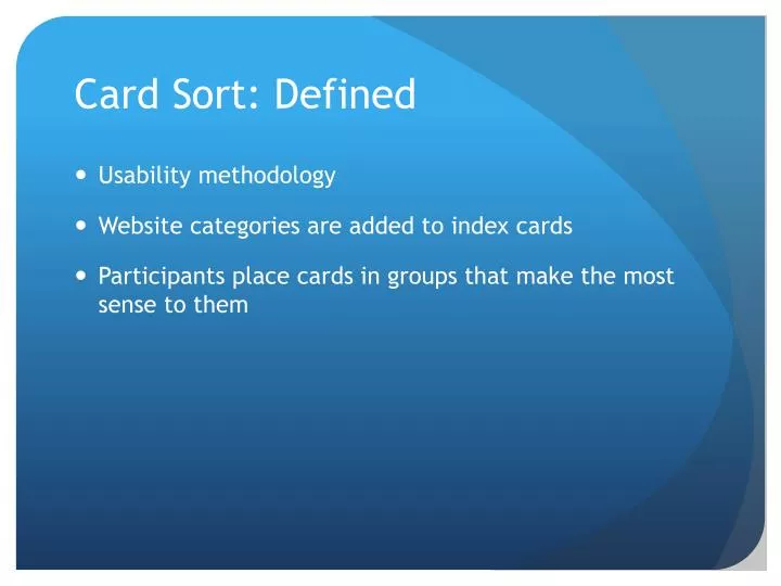 card sort defined