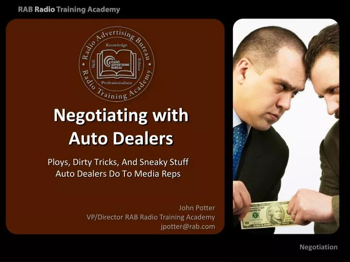 negotiating with auto dealers