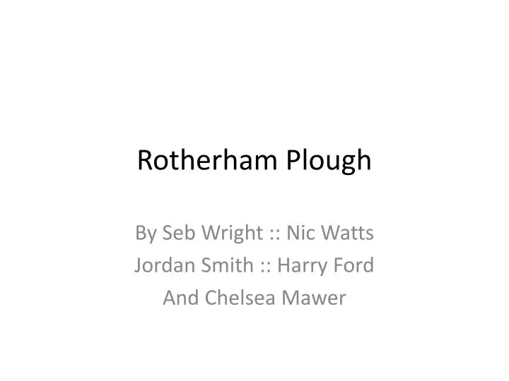 rotherham plough