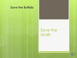 Save the Sindh