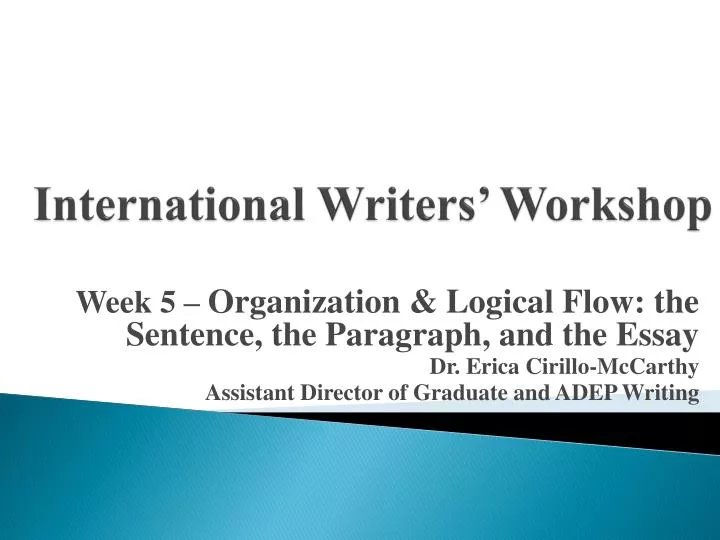 international writers workshop