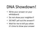 DNA Showdown!