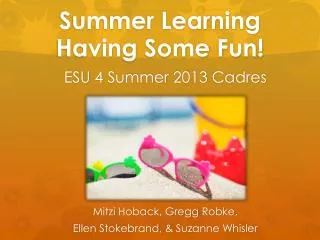 summer learning having some fun