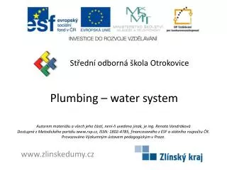Plumbing – water system