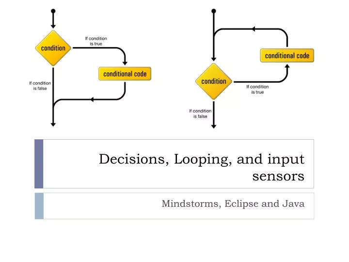decisions looping and input sensors