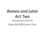 Enhance Your Vocabulary with Romeo and Juliet: Act Two Words - slide 1