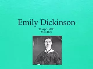 Emily Dickinson