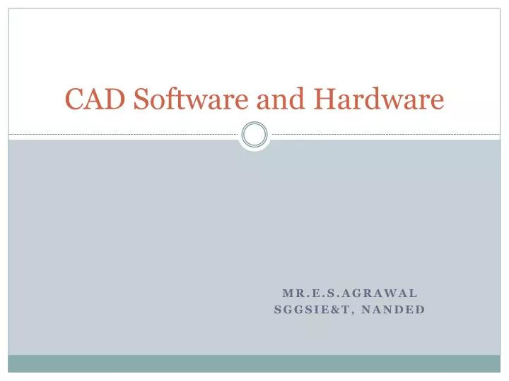 cad software and hardware