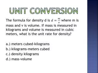 Unit conversion