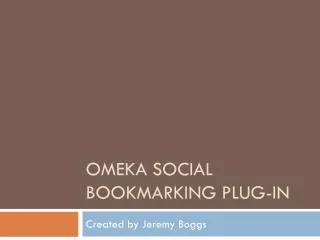 Omeka Social Bookmarking Plug-in