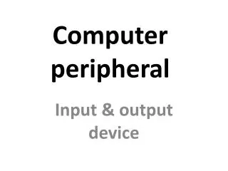 Computer peripheral