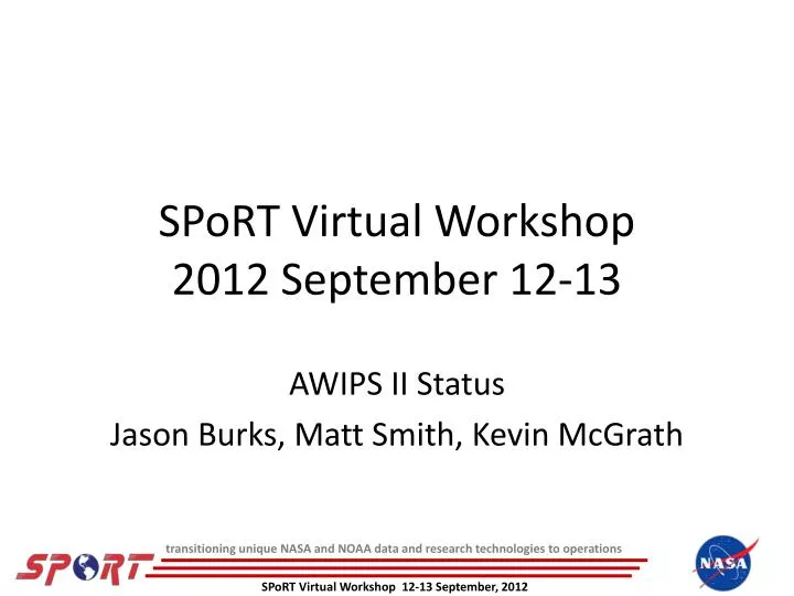 sport virtual workshop 2012 september 12 13