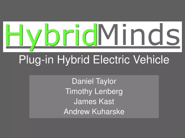 plug in hybrid electric vehicle