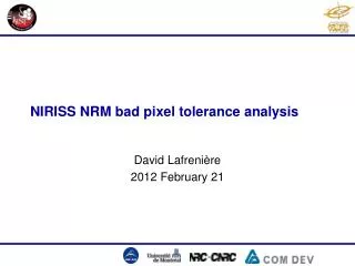 NIRISS NRM bad pixel tolerance analysis