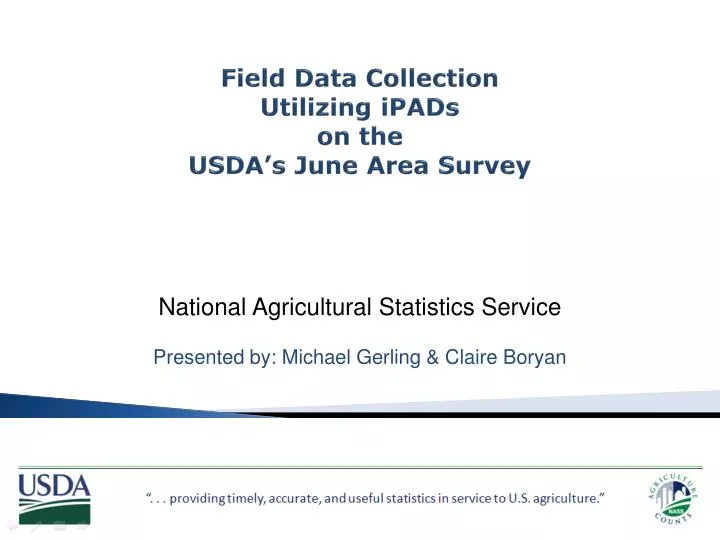 field data collection utilizing ipads on the usda s june area survey