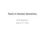 Tools in Human Genomics - slide 1