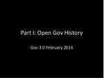 Part I: Open Gov History