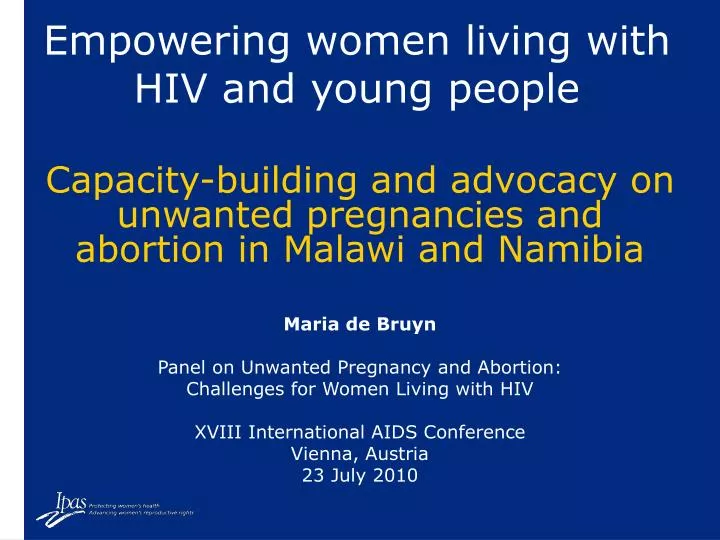 empowering women living with hiv and young people
