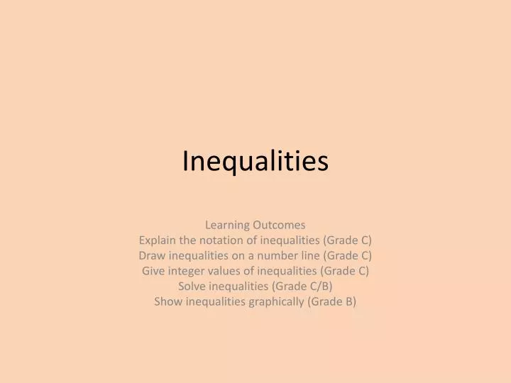 inequalities