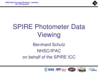 SPIRE Photometer Data Viewing