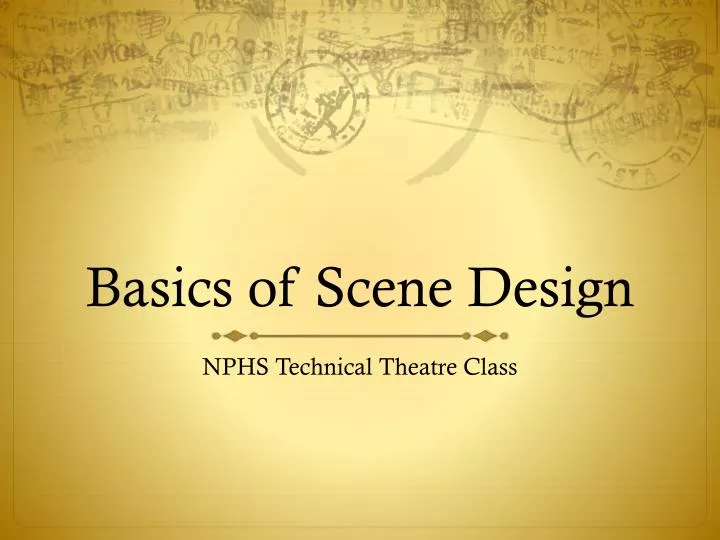 basics of scene design