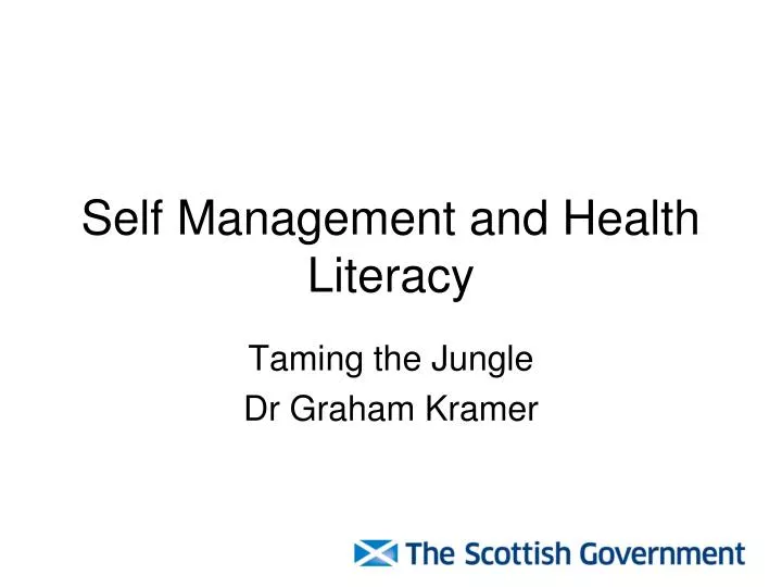self management and health literacy