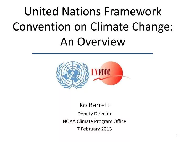 united nations framework convention on climate change an overview