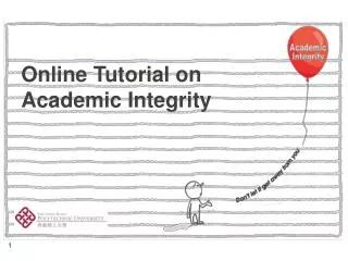 Online Tutorial on Academic Integrity