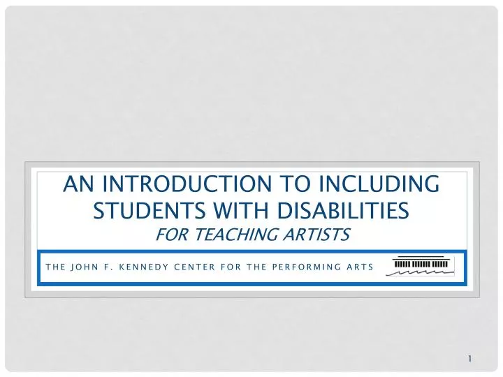 an introduction to including students with disabilities for teaching artists