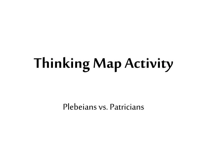 thinking map activity