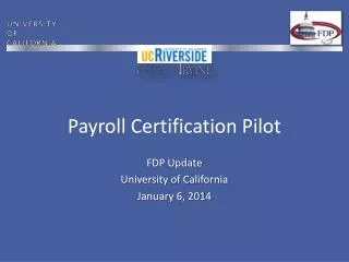 Payroll Certification Pilot