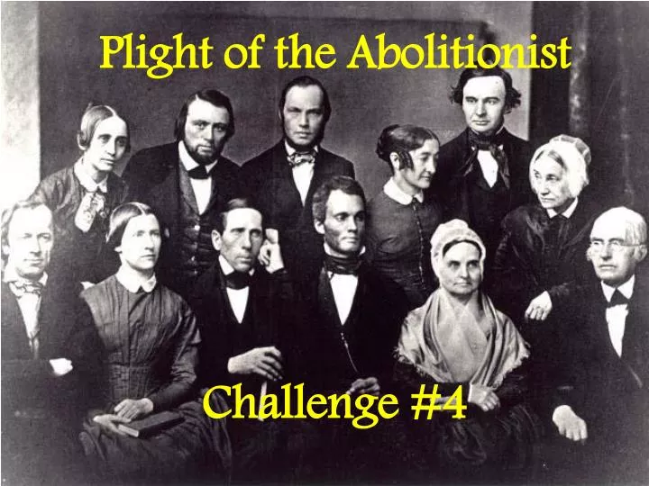 plight of the abolitionist challenge 4