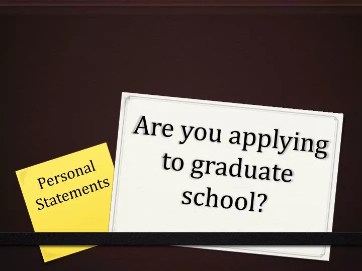 are you applying to graduate school