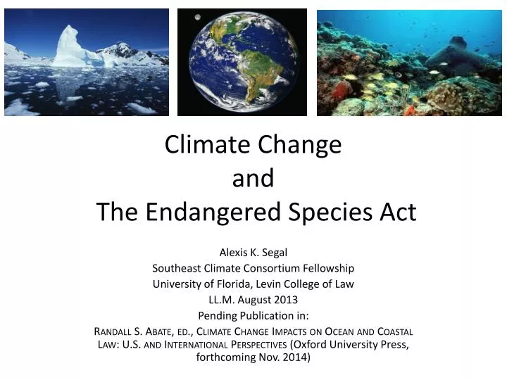 climate change and the endangered species act