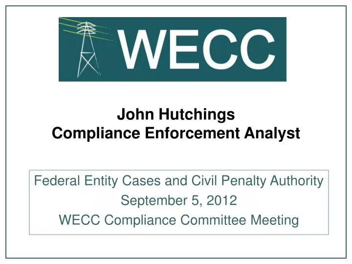 john hutchings compliance enforcement analyst