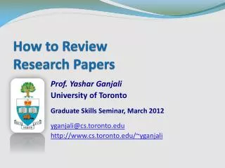 How to Review Research Papers